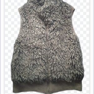 Red Camel Faux Fur Vest
